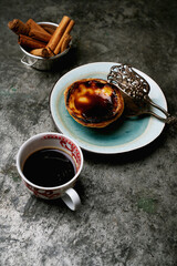 Pastel de Nata. Traditional Portuguese dessert