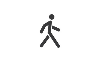 Fototapeta premium Person walking vector icon. Human figure walk sign.