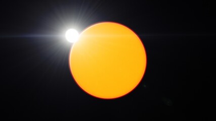 Cosmic landscape, beautiful science fiction wallpaper with endless deep space. 3D render