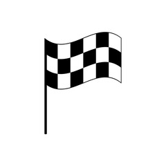 Racing flag icon. Vector isolated on white background
