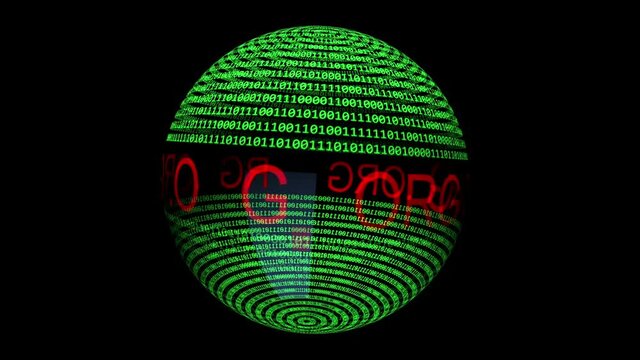 org. text and binary data on rotating sphere