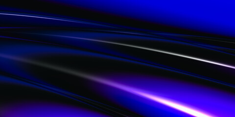 Obraz premium Volumetric 3D futuristic background with black and blue color