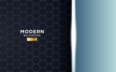 modern premium Silver abstract dimension on hexagon texture background