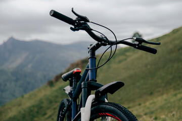 mountain bike on a mountain road