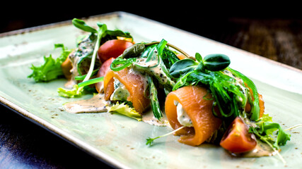 tasty salad in a plate