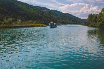 River and wild landscape at Krka National Park in Croatia
