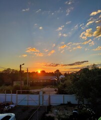 sunset on the river