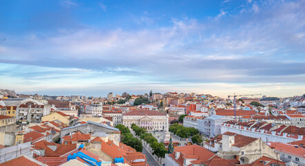 Fototapeta na wymiar Lisbon skyline at sunny day 