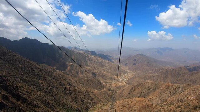 Saudi Arabia, Hyperlapse in Ab Ha on the skytrain down to the valley on GoPro Hero 7
 