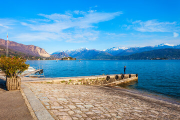 Obraz premium Stresa town, Lago Maggiore Lake