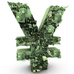 chinesischer Yuan Symbol technisch