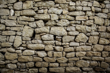 Textured stone wall