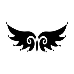 dark gothic angel or demon wing illustration
