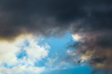 Fototapeta na wymiar Colorful sky with clouds. Background design.