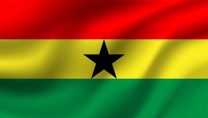 Flag of Ghana background template.