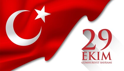 Obraz premium 29 ekim cumhuriyet bayrami, Republic day of Turkey.