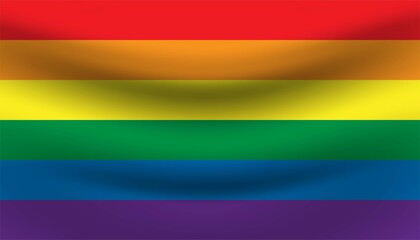 Rainbow pride flag background template.