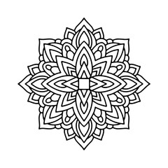 Mandala icon, outline style