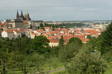 Prague castle view petrin