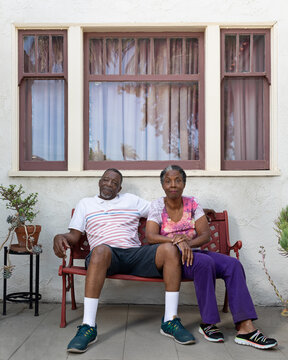 Photos of married African-American Couple Virginia and Fred Love