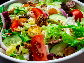 Salad of different types of lettuce