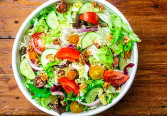 Salad of different types of lettuce