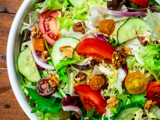Salad of different types of lettuce