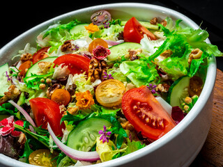 Salad of different types of lettuce