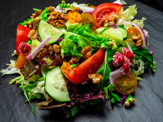 Salad of different types of lettuce