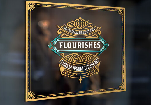 Vintage Logo Layout with Editable Frame