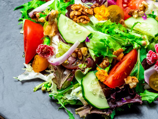 Salad of different types of lettuce
