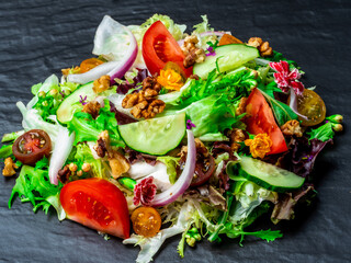 Salad of different types of lettuce