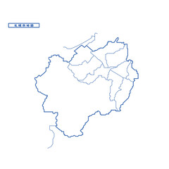 札幌市地図 シンプル白地図 市区町村