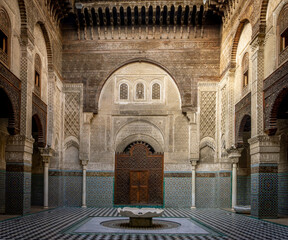 Al Attarine Madrasa Ancient is a traditional Quran reading and teaching school in Morocco.