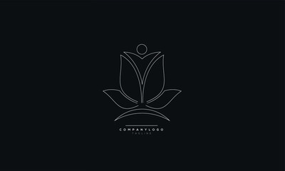 An abstract leaf wellness fitness logo design