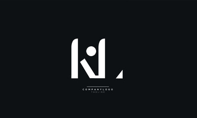 KL Letter Logo Alphabet Design Icon Vector Symbol