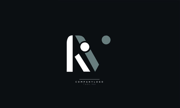 KV Letter Logo Alphabet Design Icon Vector Symbol