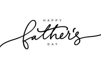 Happy Father's day calligraphy greeting card. Modern vector brush calligraphy. Happy Father's Day typography design