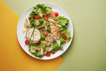 chicken salad with dressing