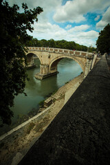 Fototapeta premium Il Fiume Tevere a Roma