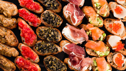 Delicious canapes as event dish