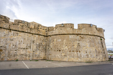 Fototapeta na wymiar 10th century old Citadel of Port of Tanger in Morocco, North Africa