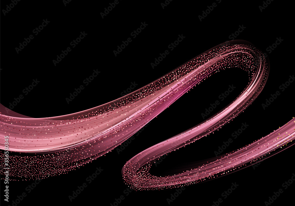 Aufkleber abstract shiny color gold wave design element