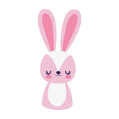 cute bunny little animal cartoon isolated design icon