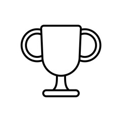 champion trophy cup icon, line style