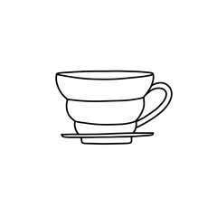 coffee maker filter doodle icon, vector illustration