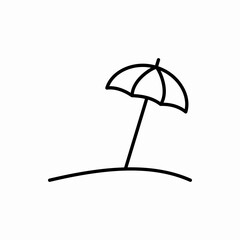 Outline beach icon.Beach vector illustration. Symbol for web and mobile