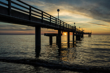 Sunset on Rerik pier.