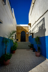 Obraz premium Kasbah of the Udayas is a fortified complex and a symbol of the Almohad architecture. Rabat, Morocco. North Africa.