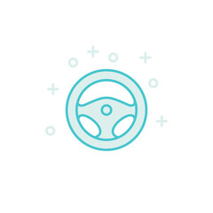 Steering wheel car icon template